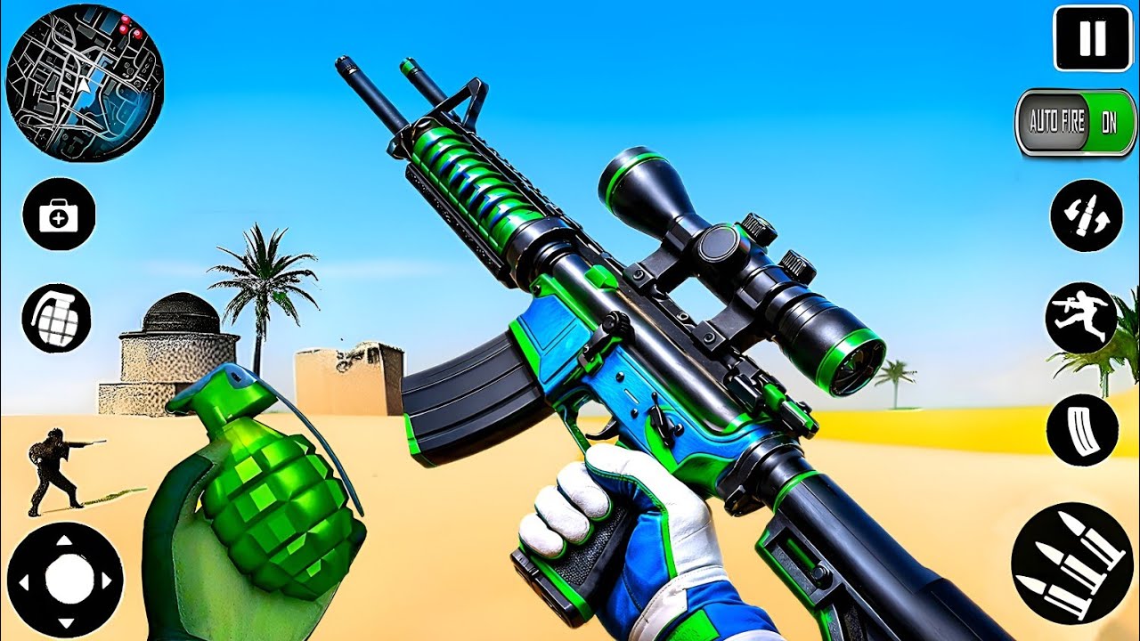 Антитеррористическая боевая миссия, миссия на выживание, шутер от первого лица _ геймплей на Android