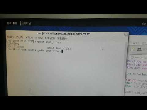 네트워크프로그래밍  실습영상 16진수값 10진수로 변환 [4조]