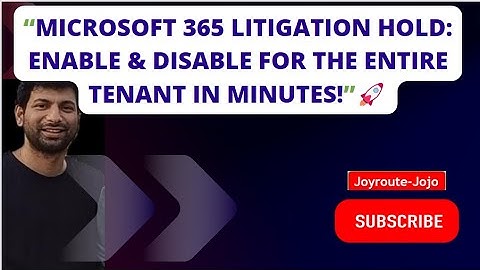 How to Enable Litigation Hold in M365 for 1 user and for the entire tenant|| Disable litigation hold