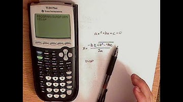 program - quadratic formula - TI-84
