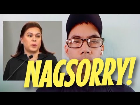 SARA DUTERTE NAG-SORRY!! NAGDEKLARANG TATAKBONG PRESIDENTE!! IBOBOTO MO BA SYA?
