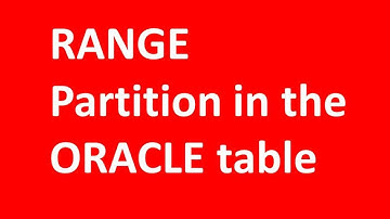 Oracle Tutorial - range partition step by step part - 1