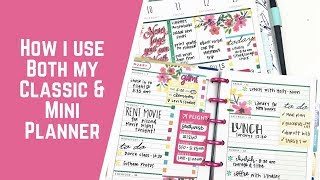 How I Use Both My Classic & Mini Planner Happy Planner Mini Classic Comparison