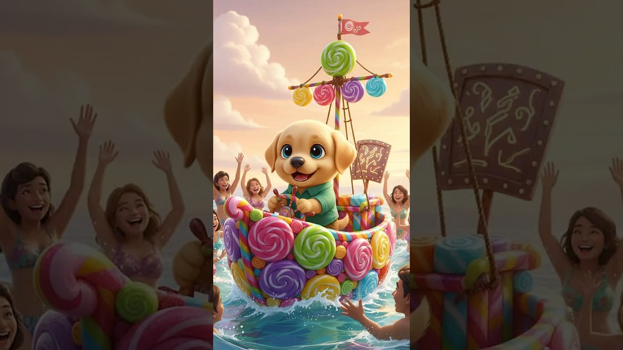 Money Puppy’s Candy Boat Adventure! 🍬🌊