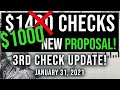 (BREAKING NEWS! NEW BILL PROPOSAL!) 3RD $1400 STIMULUS CHECK UPDATE & STIMULUS PACKAGE 01/31/2021