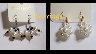 How to make beaded earrings ✨️/পুতির তৈরি কানের দুল