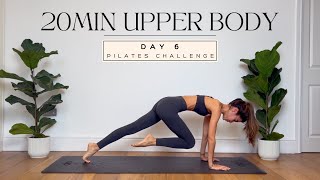 20MIN abs, arms & back pilates workout / DAY 6/7-DAY PILATES CHALLENGE / no equipment | LIDIAVMERA