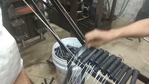 U shape bucket handle making machine full speed trail