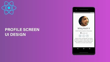 Profile Screen Ui Design in React Native - Speed Code