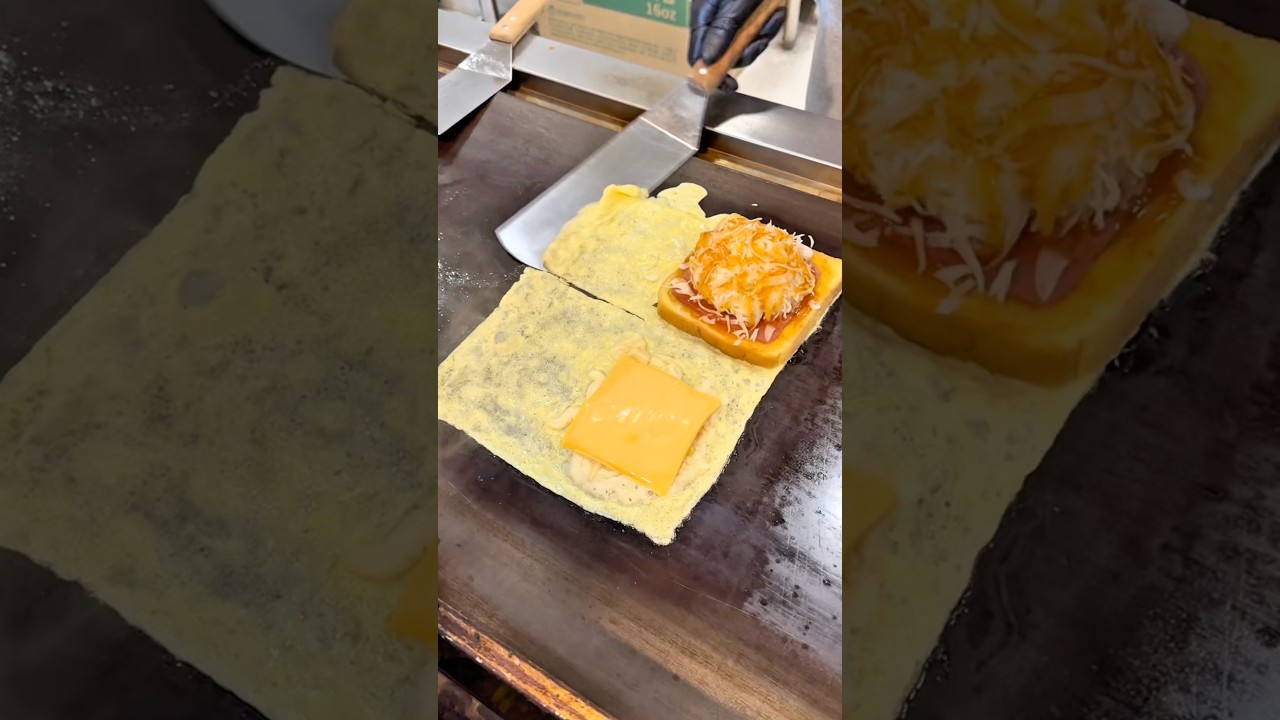 韓国で話題の背徳鉄板サンドイッチ🥪