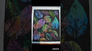 leaf print painting #drawing #trending #art #painting #shorts #viral #colors #easydrawing