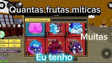 Quantas frutas miticas eu tenho no Blox Fruits ( muitas )