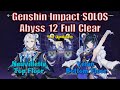 Spiral abyss 12 solos 44  neuvillette solo top  yelan solo bottom