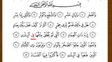 سورة الفجر من 6 _ 9