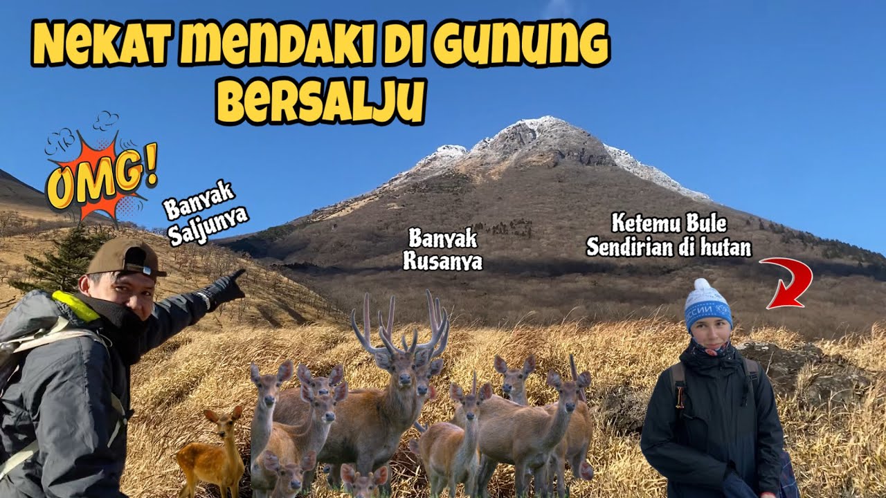 Mendaki Gunung bersalju tiba-tiba ketemu bule wanita 