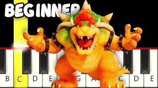 Download Lagu Bowser Piano Jam (Underground Theme) - Fast and Slow (Easy) Piano Tutorial - Beginner MP3