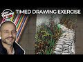 Drawing a Path with Pastel Pencils - Timed Drawing Exercise