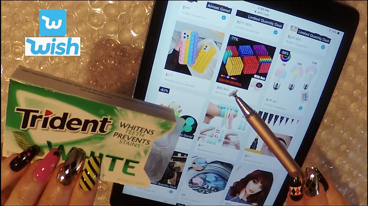ASMR Gum Chewing Online Shopping On IPAD | Tingly Whisper
