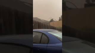 Trampoline Flies Through The Air as Storm Sweeps Across Victoria