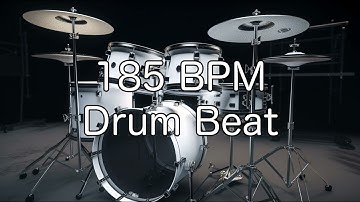 185 BPM Rock Drum Beat for Musical Practise