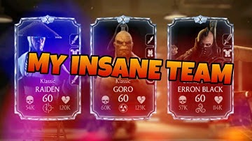MAX OUT ERRON BLACK,,GORO AND KLASSIC RAIDEN..Gameplay(mortal kombat)android..my insane team