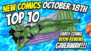 Top 10 New Comic Books October 18th 2023 🔥 Reviews, Covers, Spoilers & Giveaway
