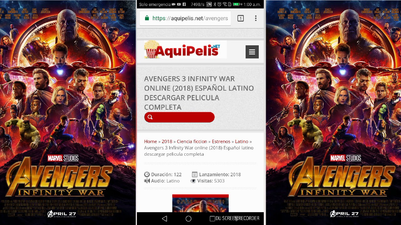 COMO VER LA PELICULA AVENGER INFINITY WAR ONLINE - YouTube
