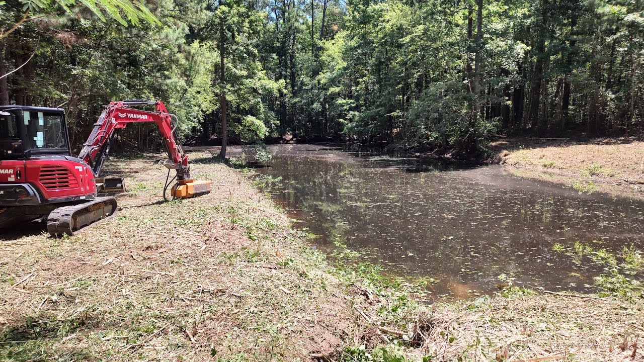 I Couldn't Resist Not Cleaning Up The New Farm Pond!