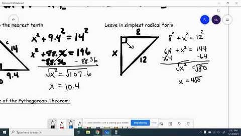 Geo 7.1 Pythagorean Theorem
