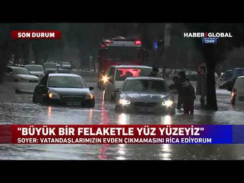 İzmir'de Yağmur, Sel, Fırtına...  İşte Son durum