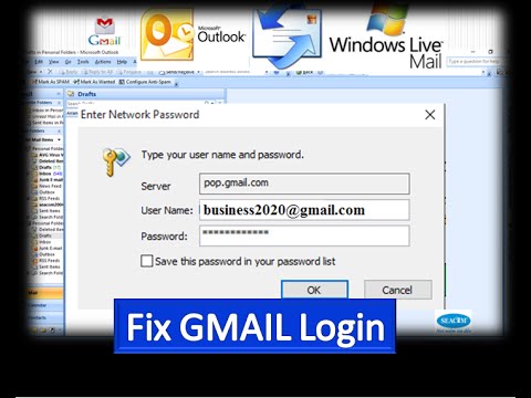 GMAIL Login Problems in Microsoft Outlook, Outlook Express, Windows Live Mail