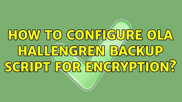 How to configure Ola Hallengren backup script for encryption?