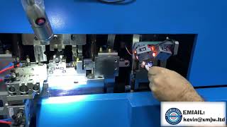 Automatic Plug Insert Crimping Machine Power Cord 3Pin Wire Stripping French Plug Inserting Riveting