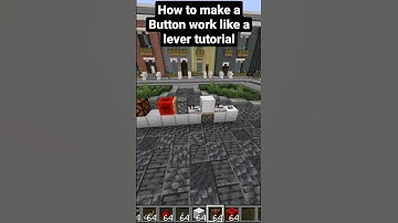 How to make a button work like a lever tutorial #bandit #tutorial #minecraft #redstone #shorts #sub