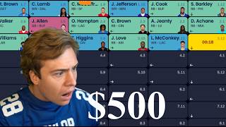 Expert 2026 Fantasy Football Draft 500 Buy In