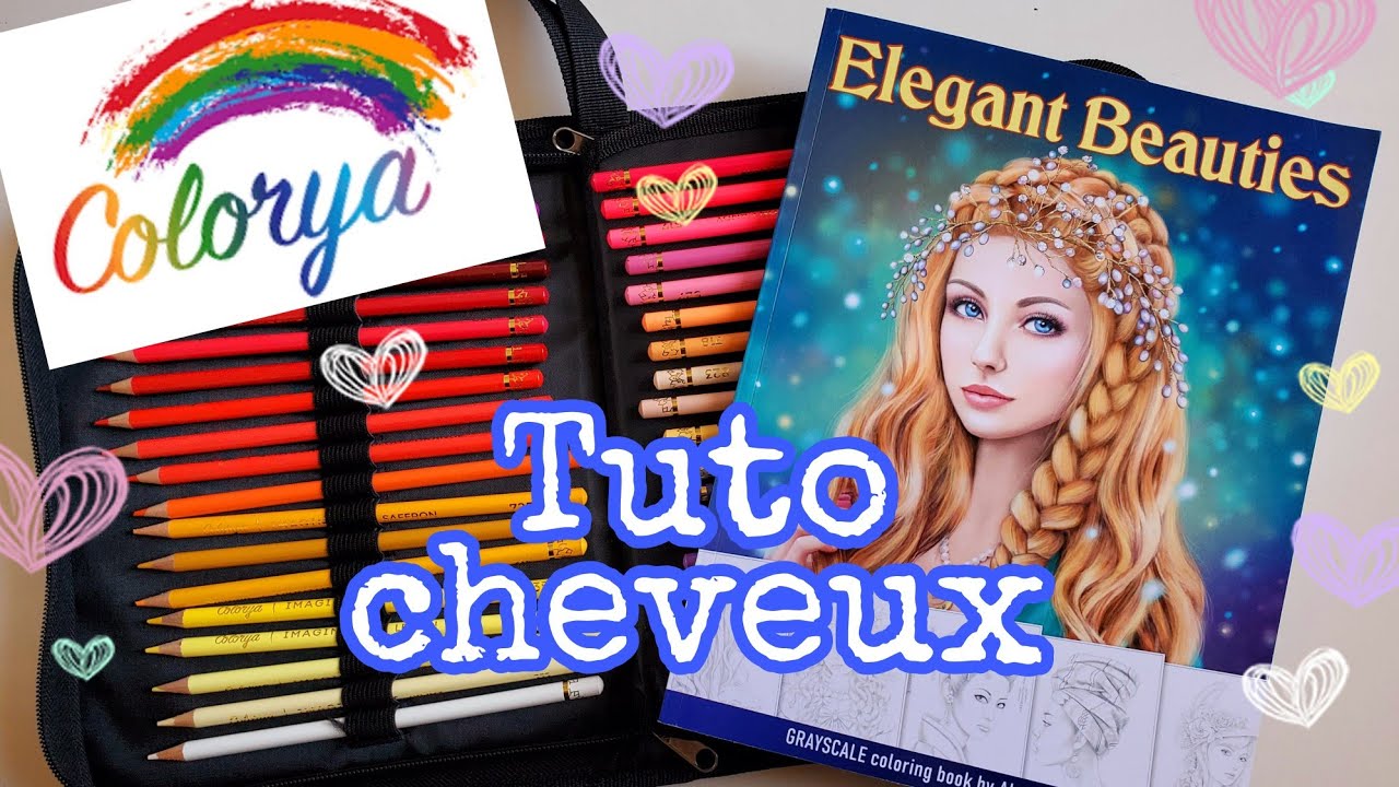 Tutoriel cheveux crayons de couleurs