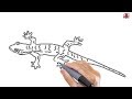 How to draw a lizard easy step by step drawing tutorials for kids  ucidraw
