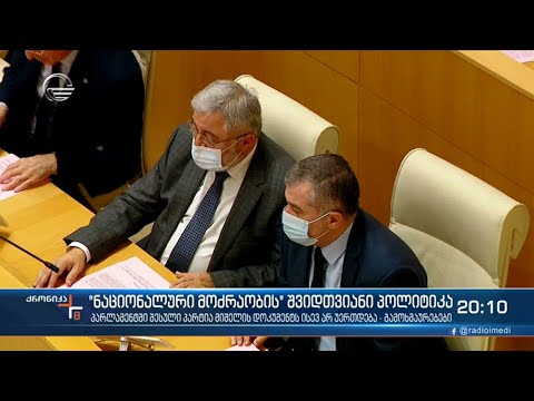 ამნისტიის კანონპროექტი პარლამენტმა სხდომაზე დაგვიანებული ნაციონალური მოძრაობის გარეშე აღარ განიხილა