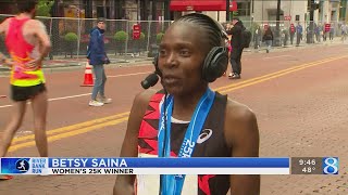 Betsy Saina, Diego Estrada win Amway River Bank Run 25K