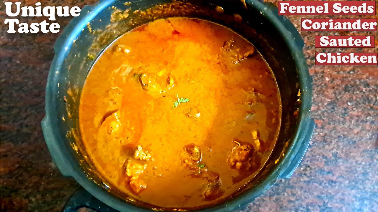 Fennel Pepper Chicken Recipe | Saunf Pepper Chicken Fry | Pepper Coriander Chicken
