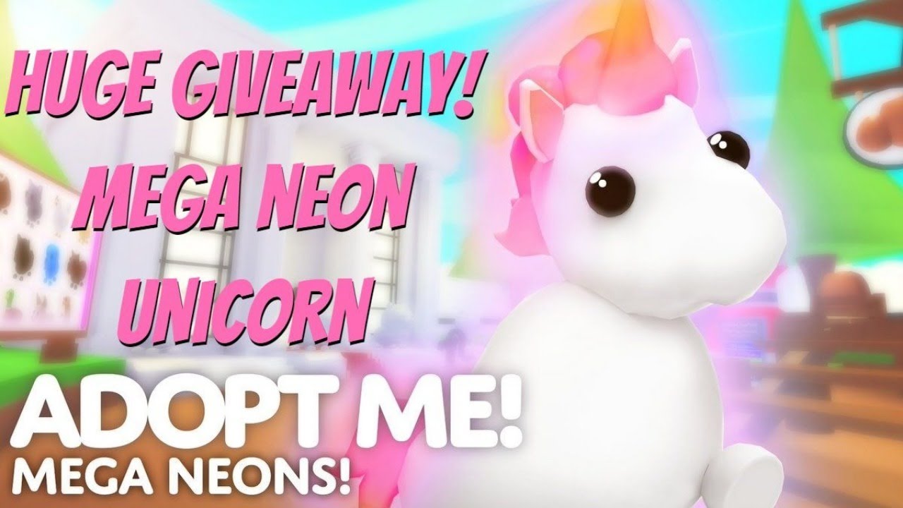 Roblox Adopt Me Live Free Mega Neon Unicorn Giveaway Roblox