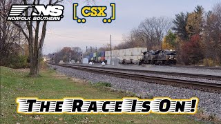 The Race Is On In Berea, OH!  Two CSX & NS Meetups!