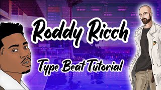 Making a Roddy Ricch type beat in FL Studio chords sheet