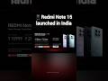 Redmi Note 15 launched in India