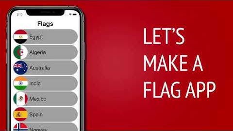Simple Swift: How to make a table view using Xcode and Swift - A flag App