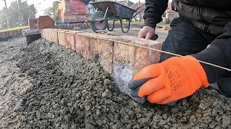 Laying Edging Bricks For Bespoke Greenhouse Base