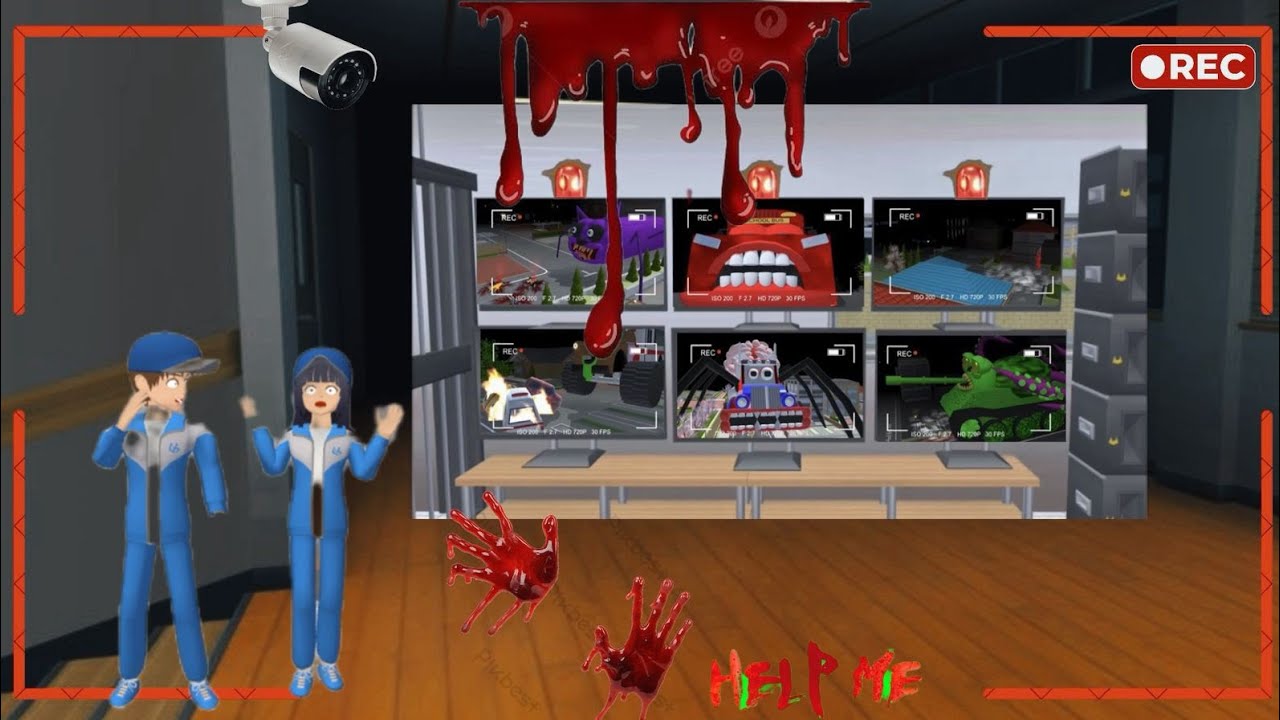 Yuta Mio Panik CCTV Merekam Banyak Monster di Kota Sakura👺😰| SAKURA SCHOOL SIMULATOR DRAMA HOROR