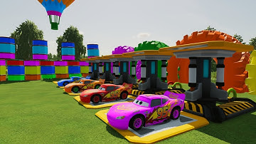 TRANSPORT OF COLORS | TOWING CARS MCQUEEN FS 22 | Farming Simulator 22