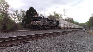 NS 21G Double Stack Trailer Train west at Cove PA