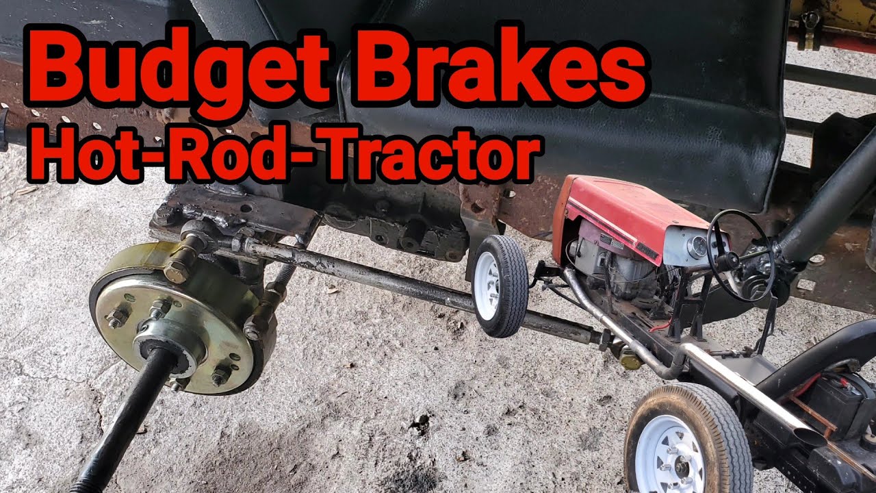 Budget Mechanical Brakes for Hot Rod Tractor. Will They Work? Screaming V-Twin Racecar Mower Fly By